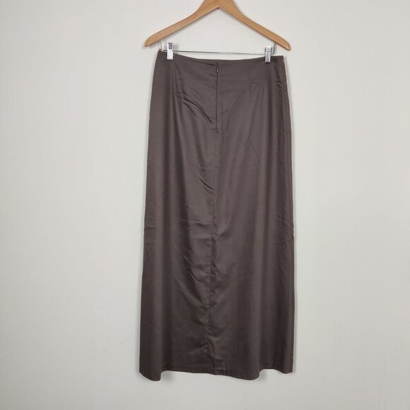 Women's Maxi Skirt in Brown Size EU 38 Lace Coquette Feminine Formal Office - Picture 4 of 13